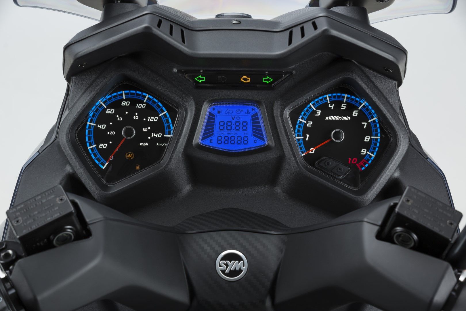 SYM Joymax Z+ 125 Blue Detail Dash 01 (Grande)