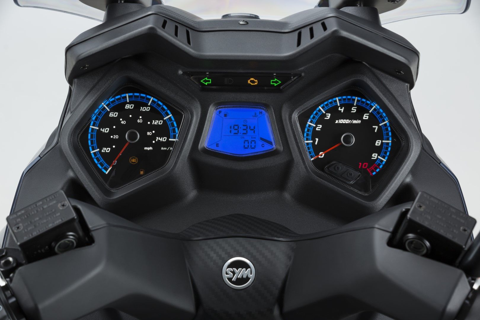 SYM Joymax Z+ 125 Blue Detail Dash 02 (Grande)