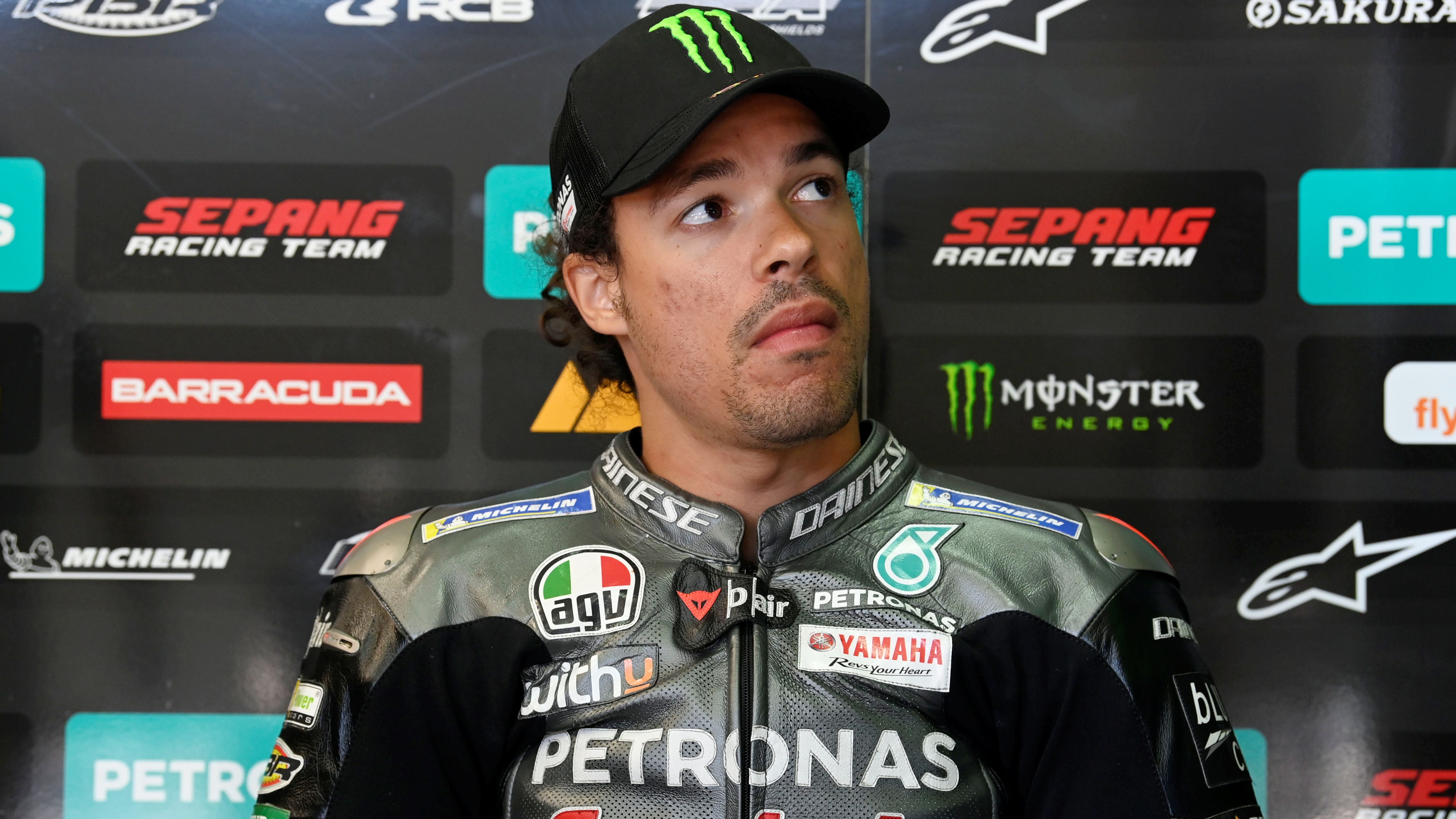 Franco Morbidelli en el box del Petronas Yamaha SRT en MotoGP 2021