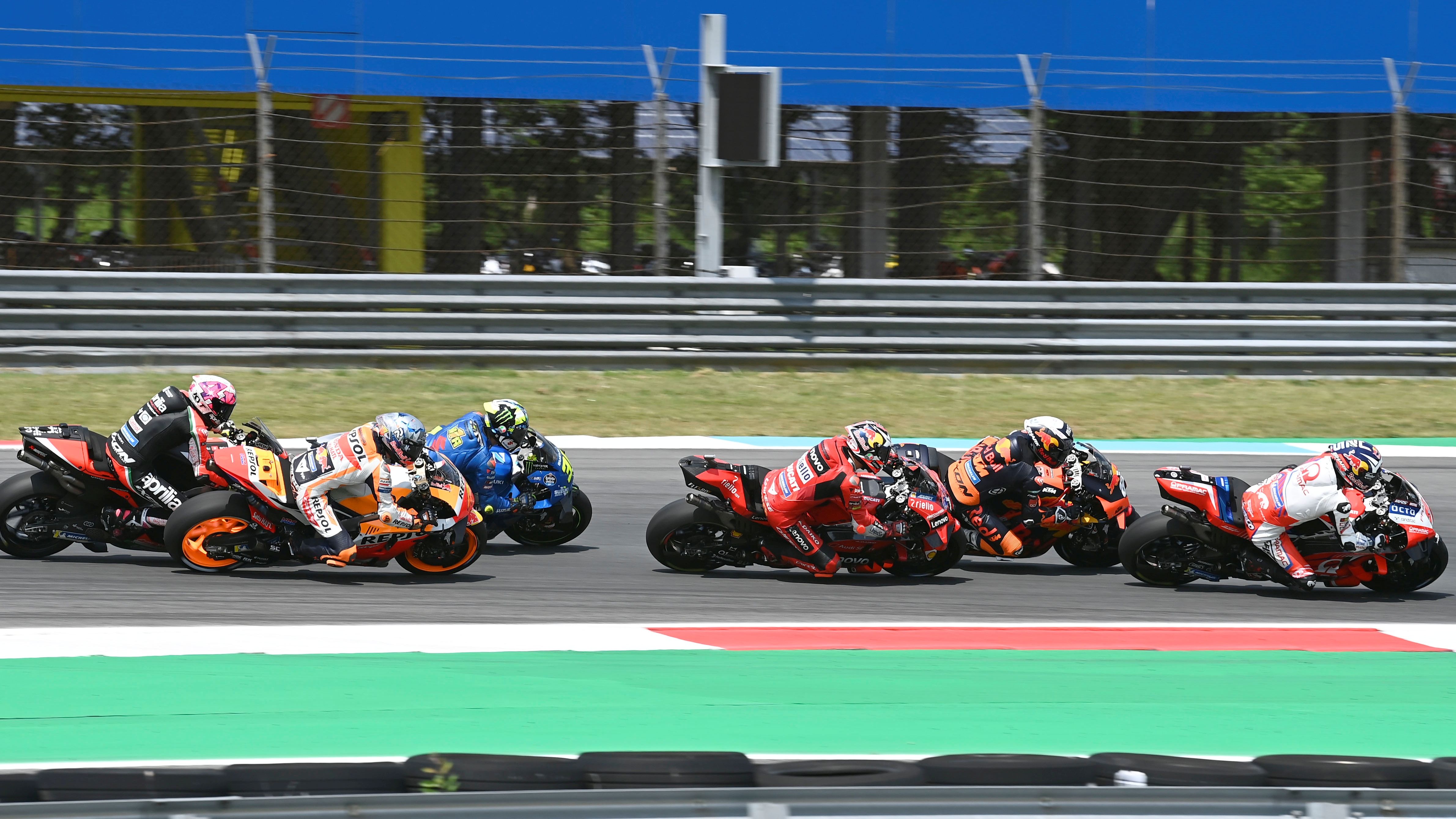 Johann Zarco, Miguel Oliveira, Jack Miller, Joan Mir, Pol Espargaró y Aleix Espargaró