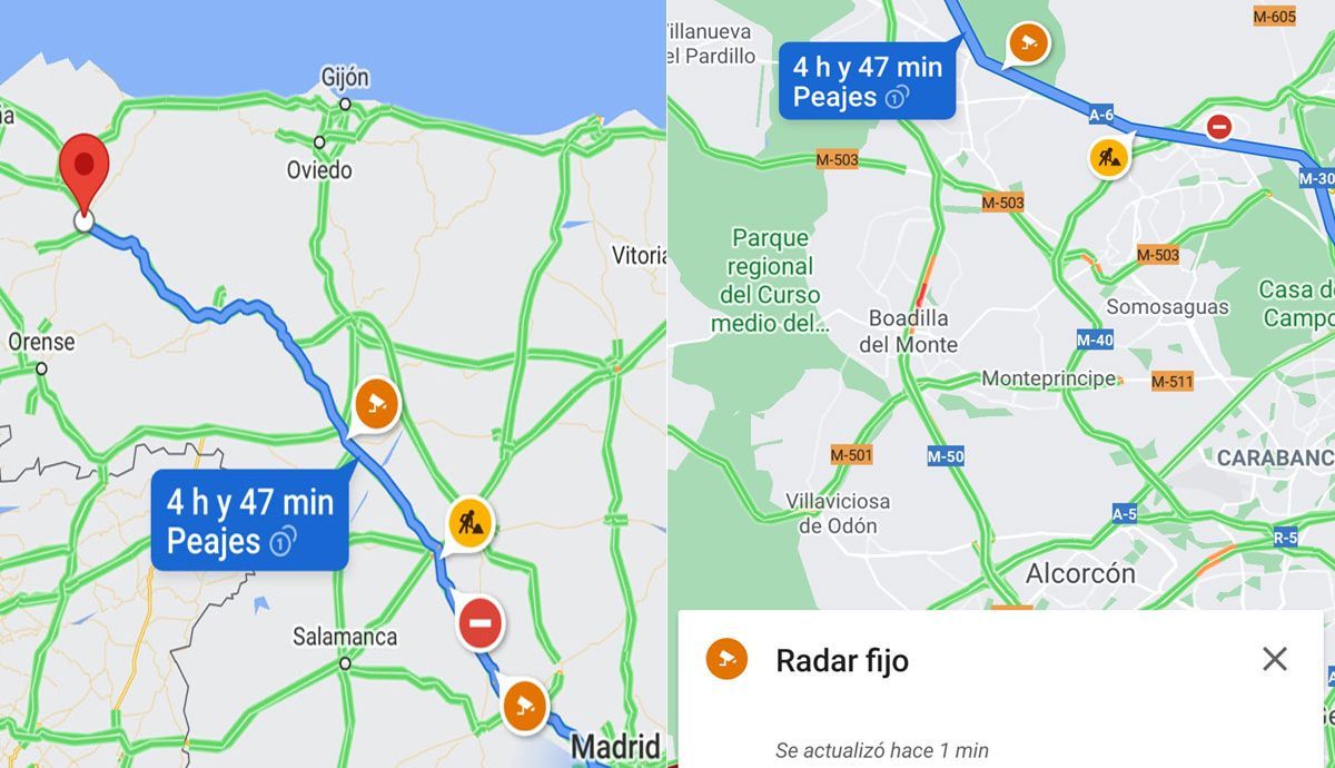 Cómo ver la presencia de radares fijos y otras incidencias antes de empezar la ruta.