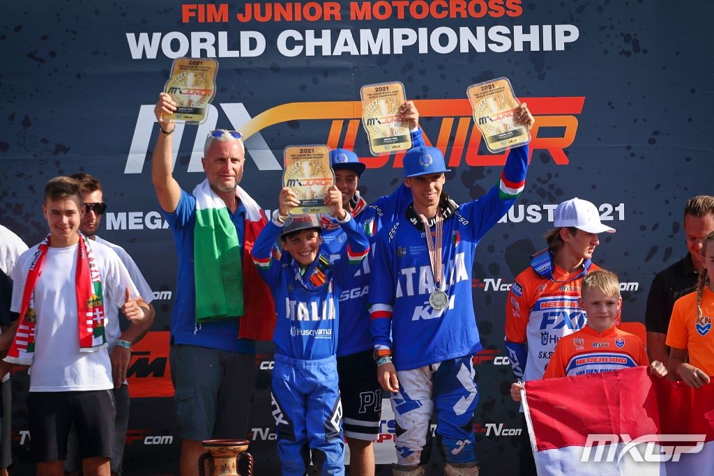 PODIUM ITALY MOTOCROSS JUNIOR 06 GRE 2021