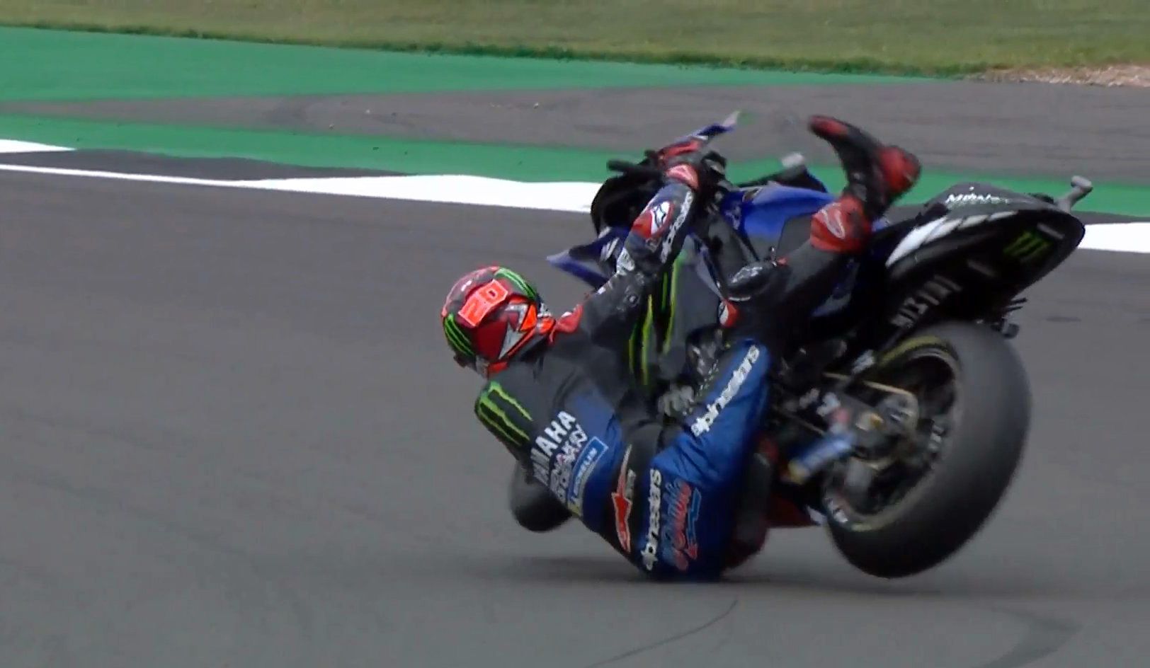 Fabio Quartararo, caída, mejor tiempo y visita al centro médico en Silverstone
