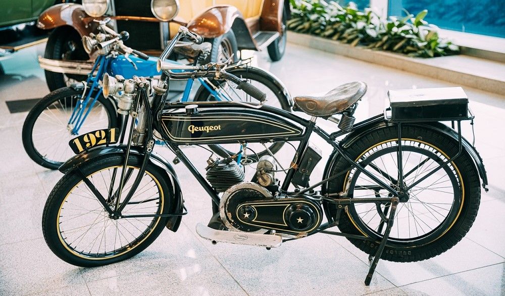 Moto Peugeot P50 del año 1932. Fuente: iStock/bruev.