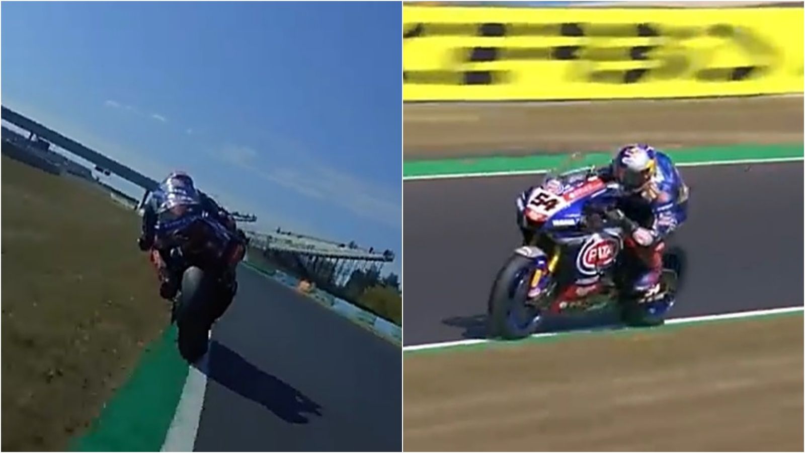 El momento en el que Toprak Razgatlioglu pisa el verde en la última vuelta
