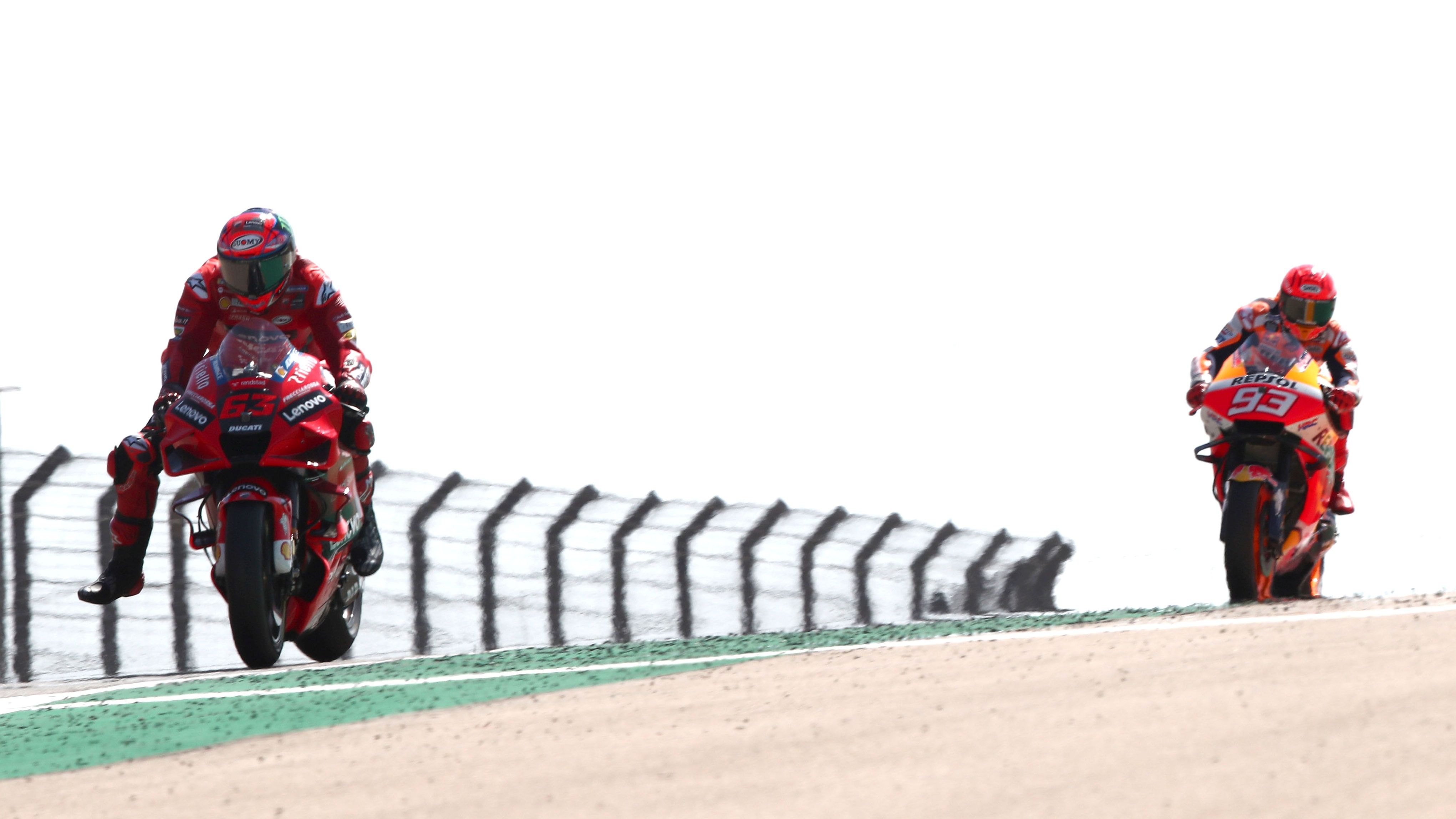 Pecco Bagnaia con una distancia importante sobre Marc Márquez