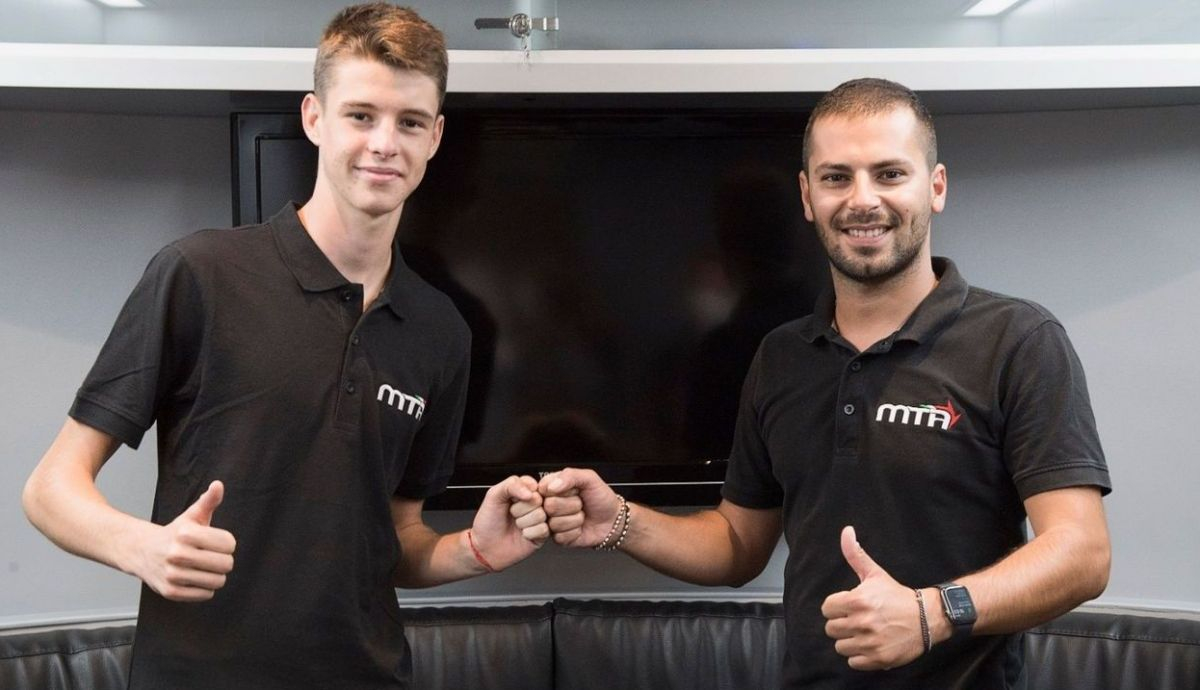 Ivan Ortolá y Alessandro Tonucci escenifican el salto del MTA al Mundial de Moto3 2021 Ivan Ortolá y Alessandro Tonucci escenifican el salto del MTA al Mundial de Moto3 2021