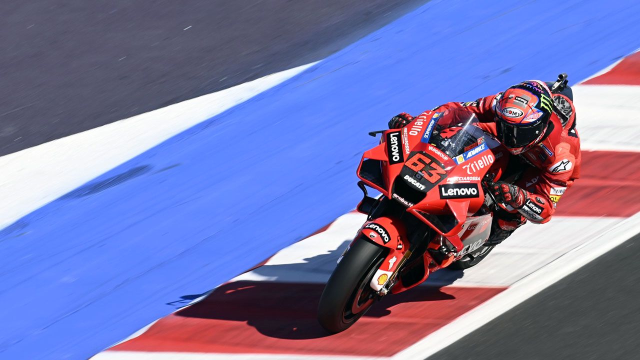 Pecco Bagnaia en la clasifiación de MotoGP en Misano