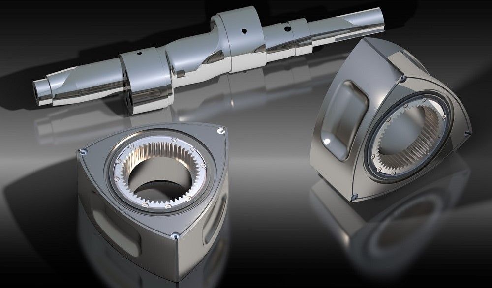 Piezas de un motor rotativo Wankel. Fuente: iStock/makaule