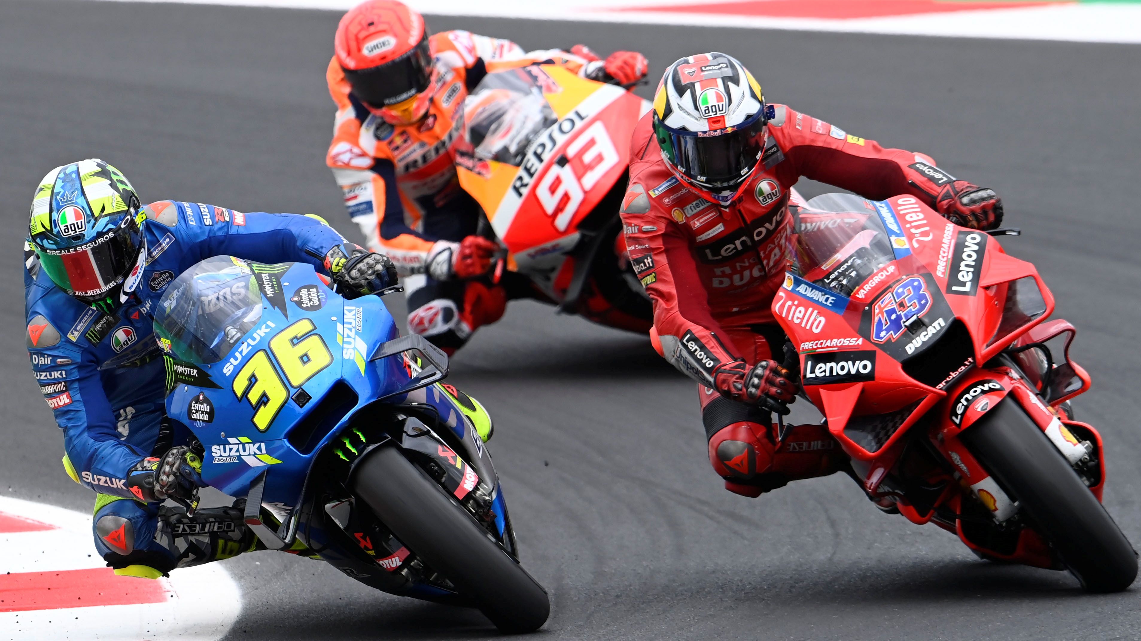 Joan Mir se cuela ante Jack Miller y Marc Márquez lo aprovecha para pasar a los dos