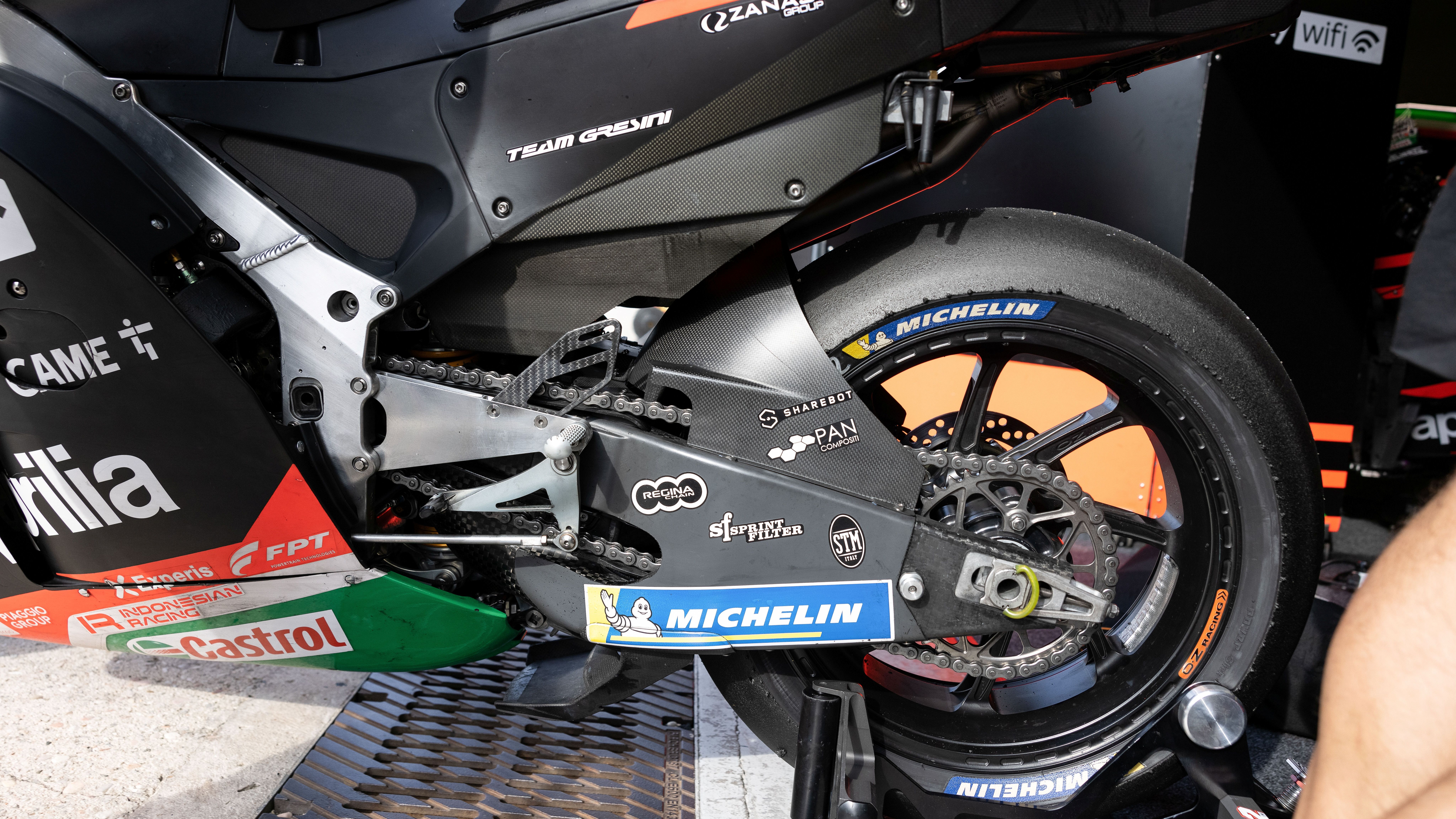 Aprilia detalle 3, test Misano MotoGP 2021