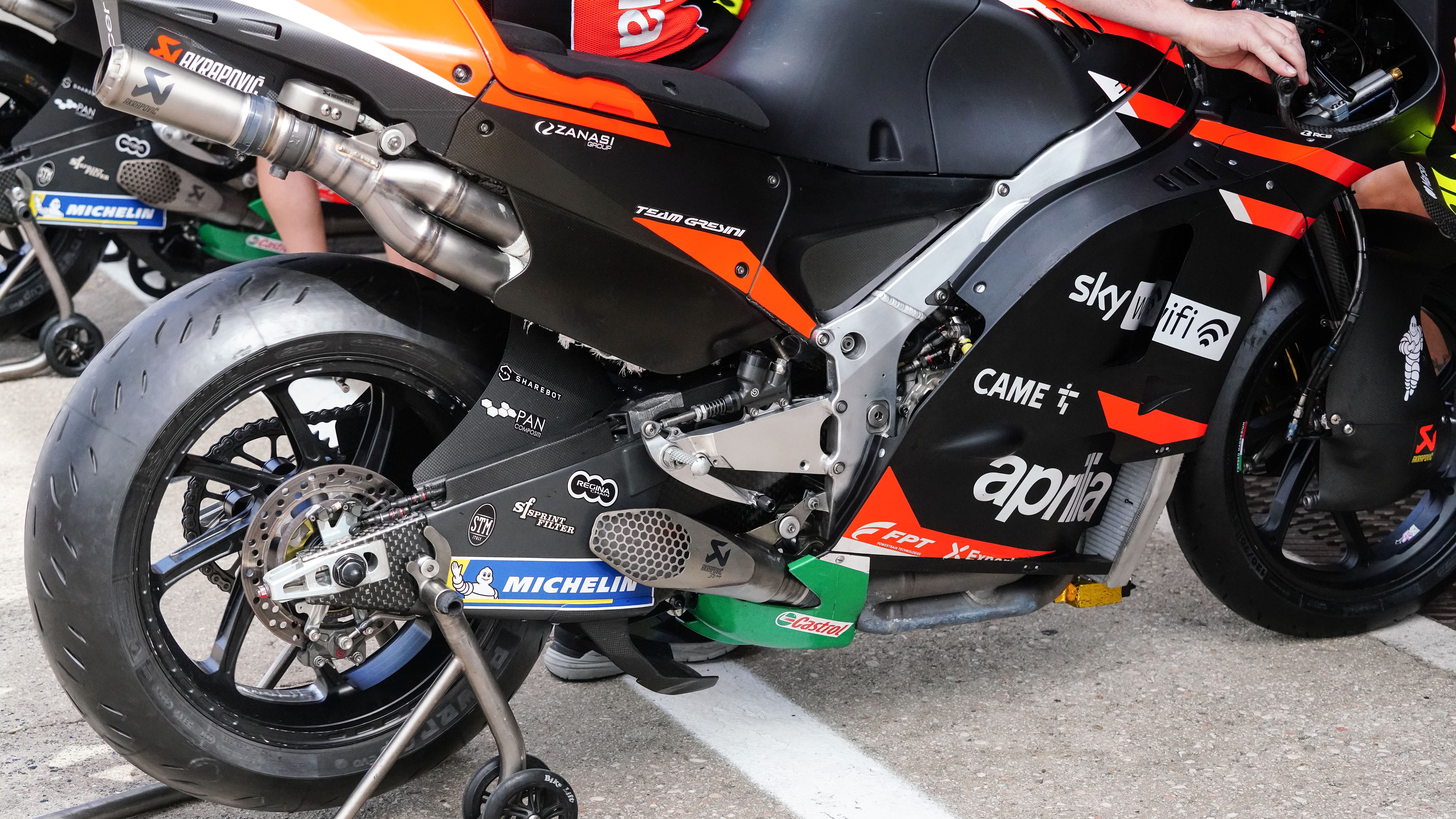 Aprilia detalle, test Misano MotoGP 2021