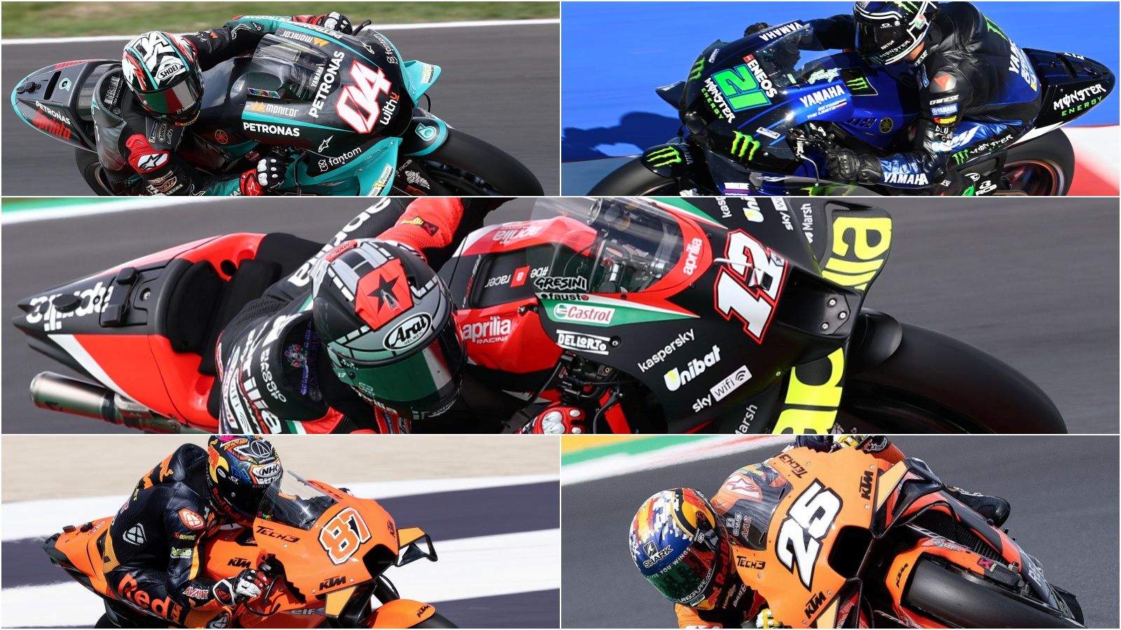 Andrea Dovizioso, Franco Morbidelli, Maverick Viñales, Remy Gardner y Raúl Fernández, algunos de los nombres del mercado de fichajes de MotoGP 2022