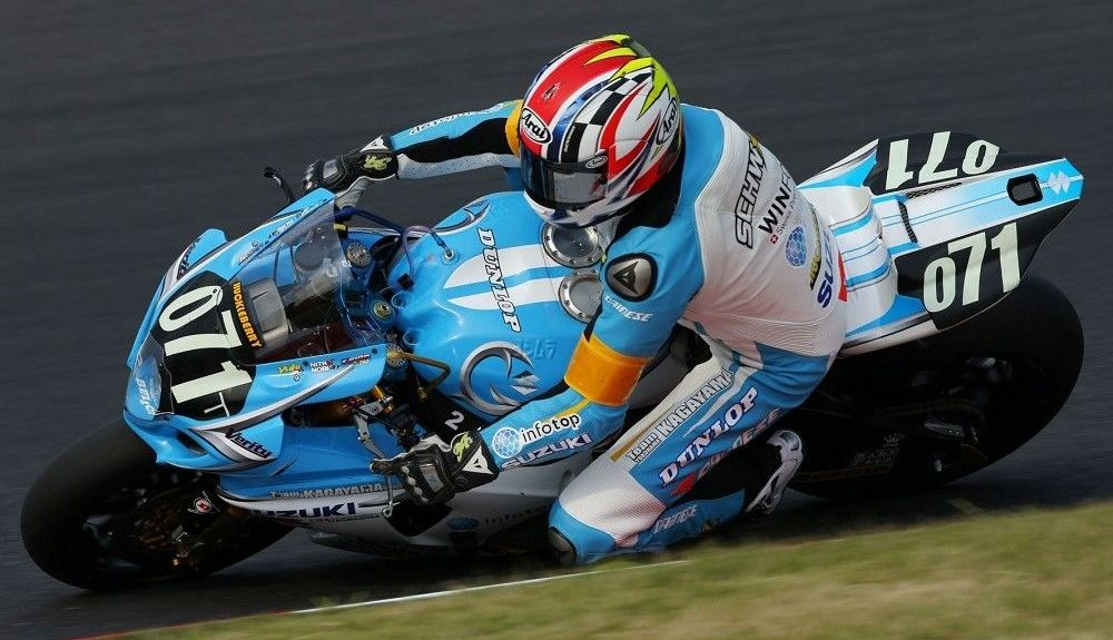 Kevin Schwantz en las 8 Horas de Suzuka de 2013. Fuente: Gold & Goose Kevin Schwantz en las 8 Horas de Suzuka de 2013. Fuente: Gold & Goose