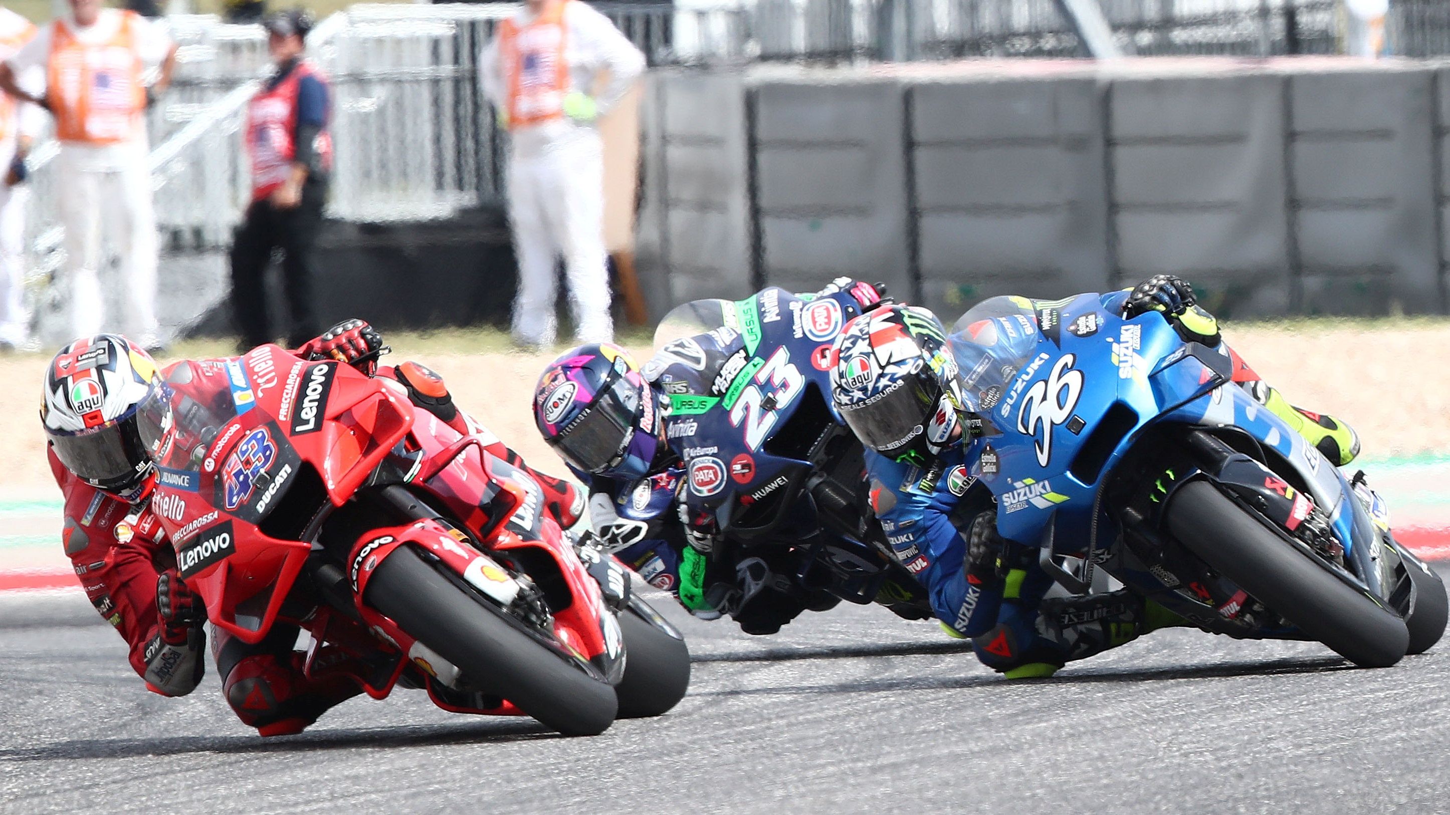 Jack Miller seguido por Joan Mir y Enea Bastianini