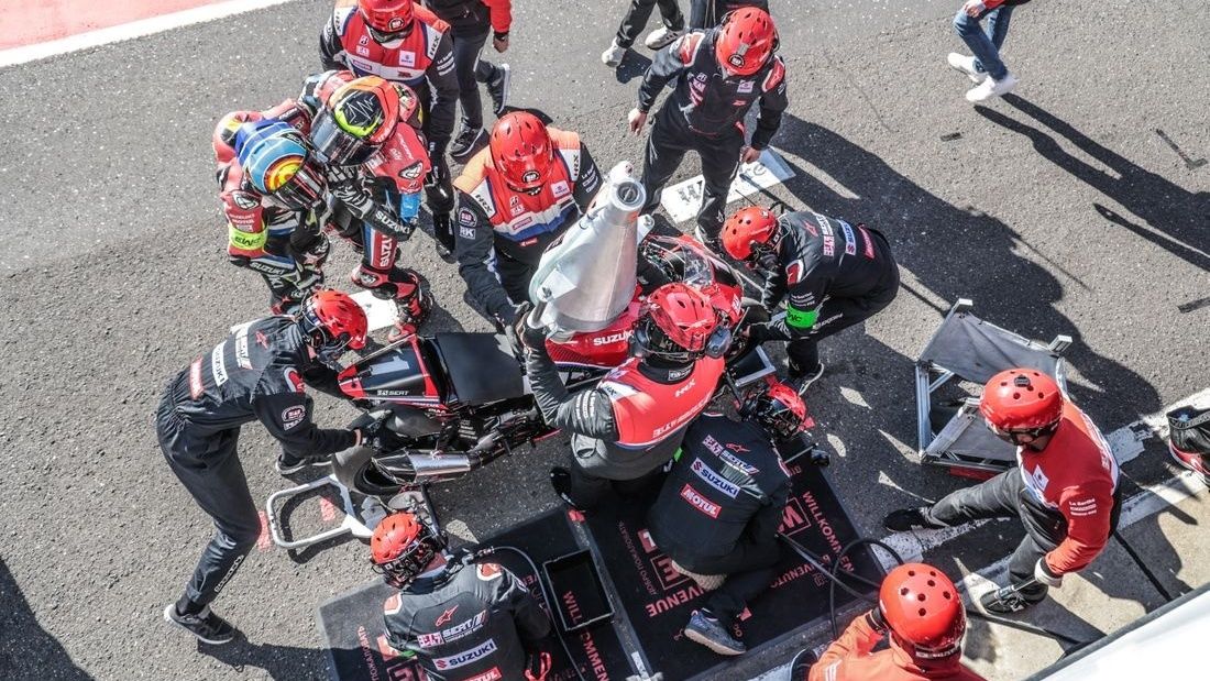El Yoshimura SERT en uno de los repostajes