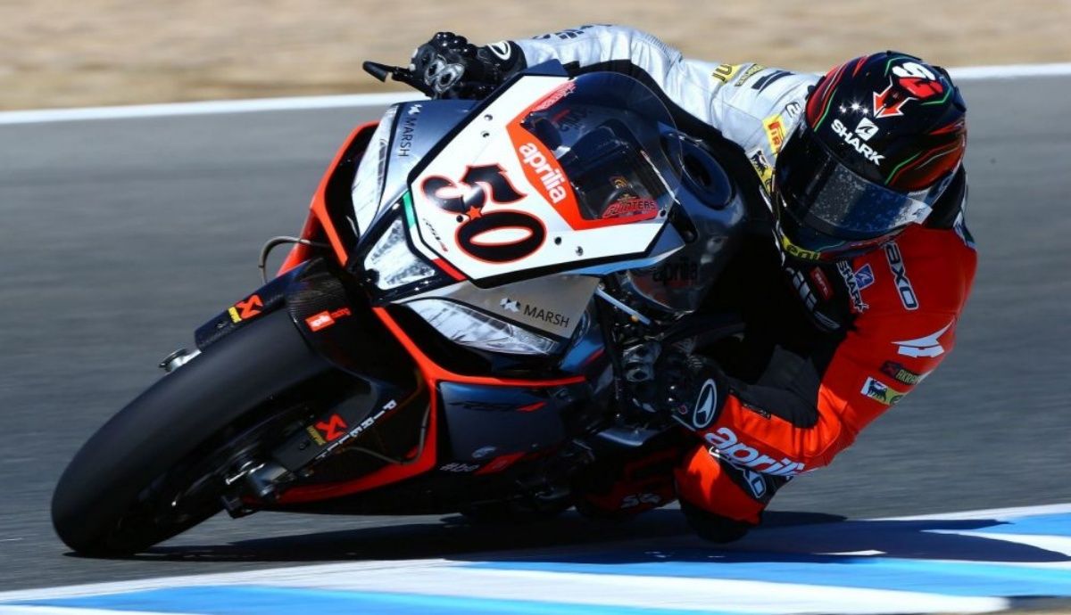 Sylvain Guintoli se proclamó campeón mundial de Superbike en 2014 con la Aprilia RSV4.