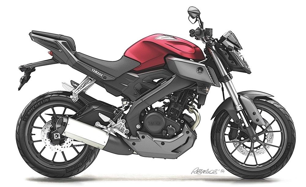Diseño de la MT125 de 2014 para Yamaha. Fuente: ArianeTech