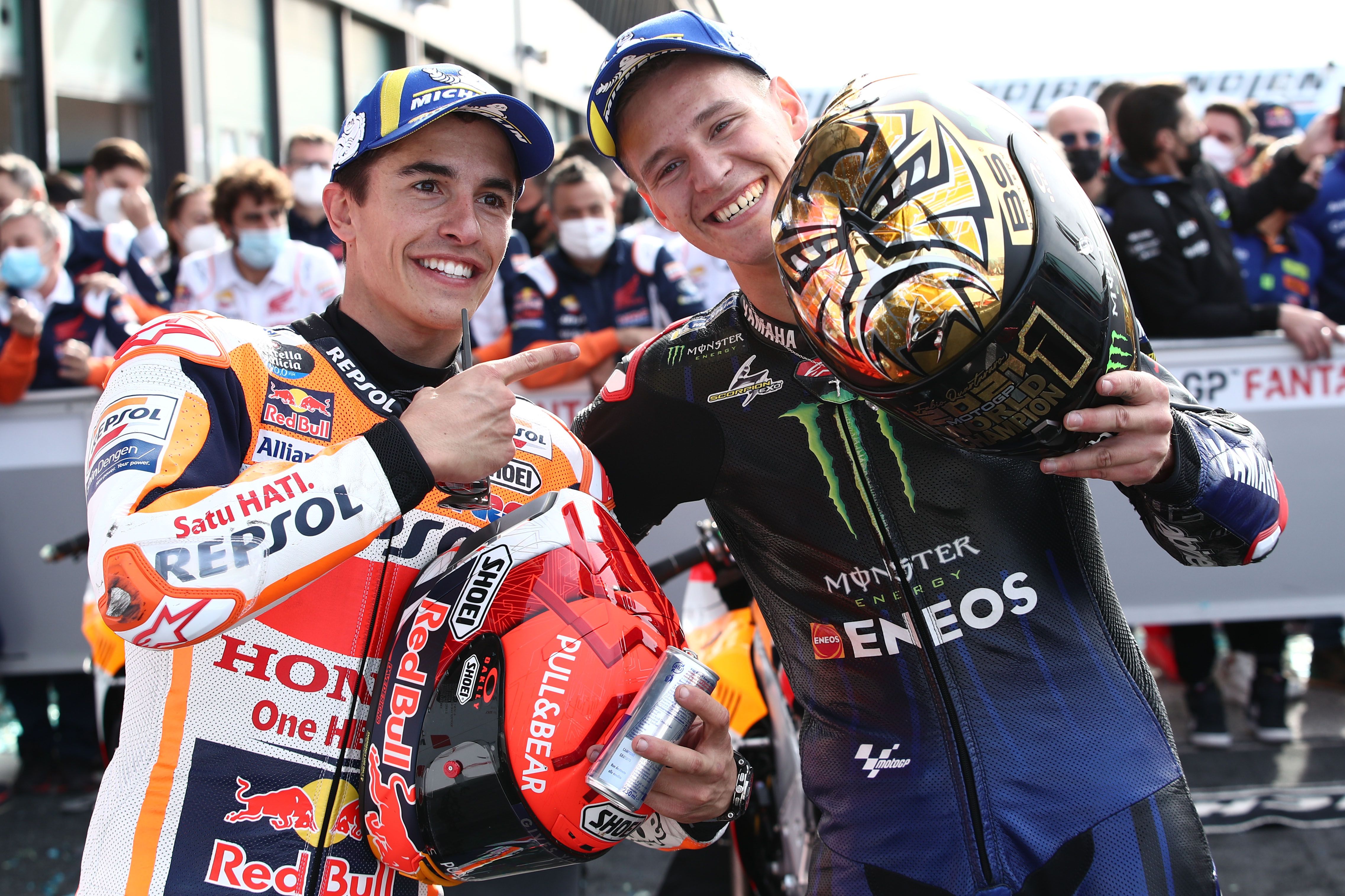 Marc Márquez saca músculo en Misano el día de la coronación de Fabio Quartararo