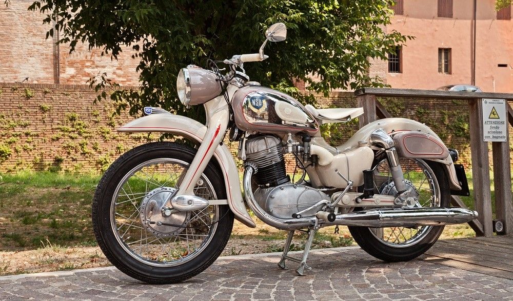 Moto clásica de NSU. Fuente: iStock/ermess