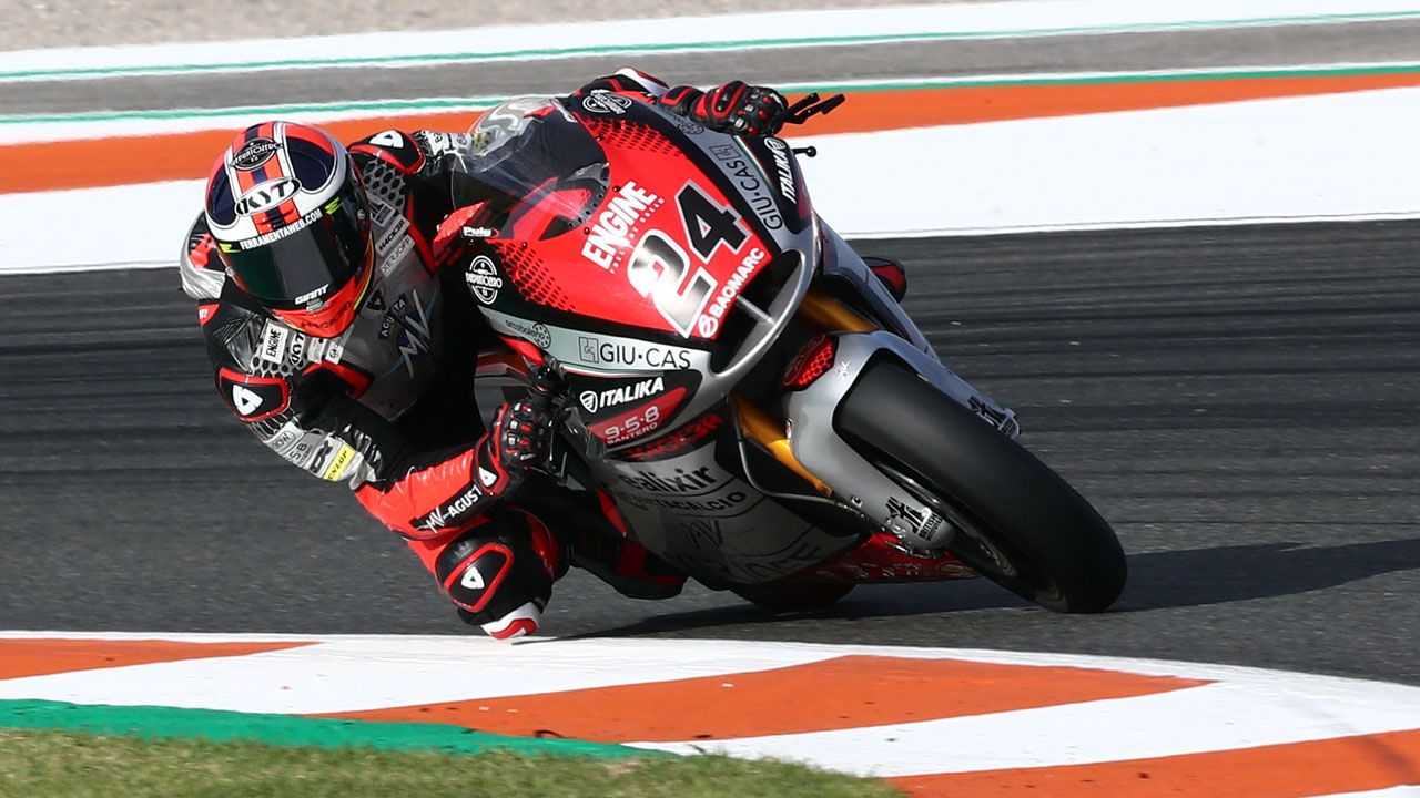 Pole de Simone Corsi con la MV Agusta en Moto2 