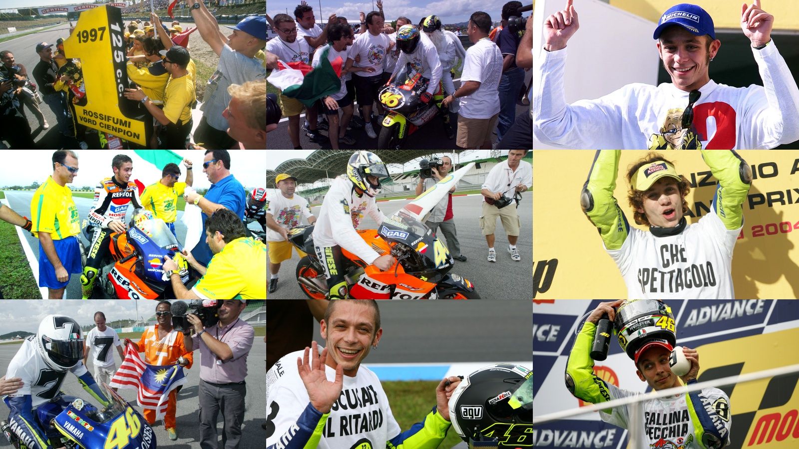 Los 9 títulos de Valentino Rossi