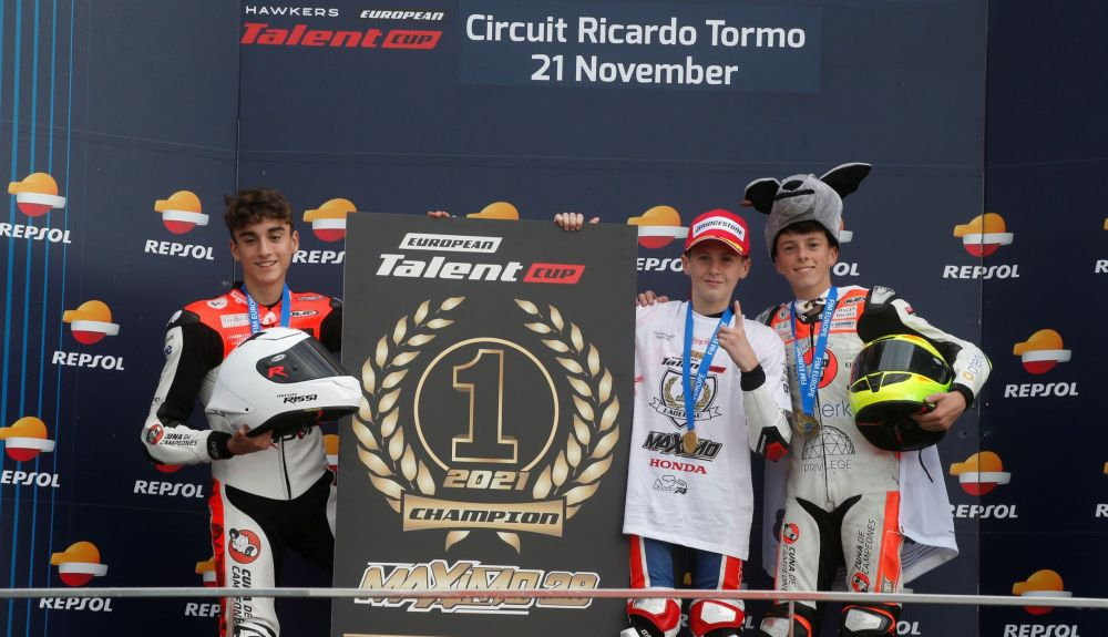 Máximo Martínez, Adrián Cruces y Xabi Zurutuza son el podio final de la European Talent Cup 2021 Máximo Martínez, Adrián Cruces y Xabi Zurutuza son el podio final de la European Talent Cup 2021