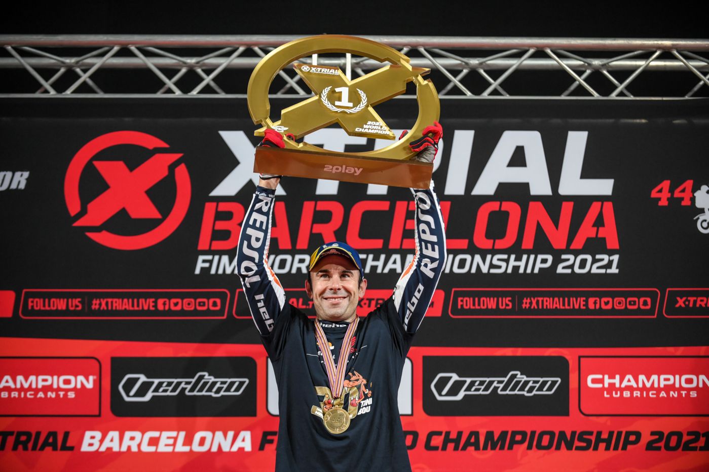 Toni Bou Campeón XTrial 2021. XTrial Barcelona