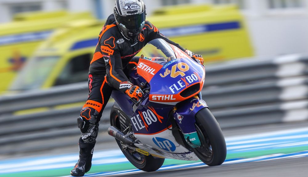Arón Canet con la Kalex del Pons Racing Arón Canet con la Kalex del Pons Racing