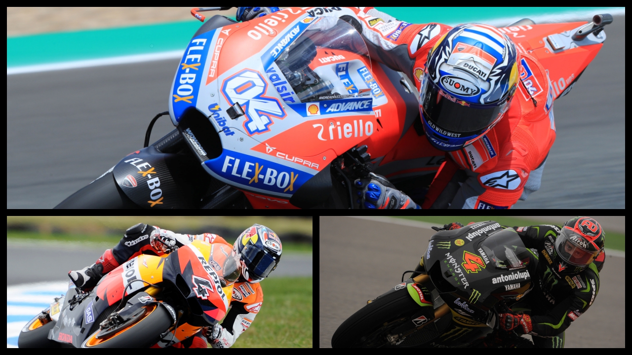 Honda-Yamaha-Ducati, un triángulo que contiene sólo ocho pilotos en MotoGP