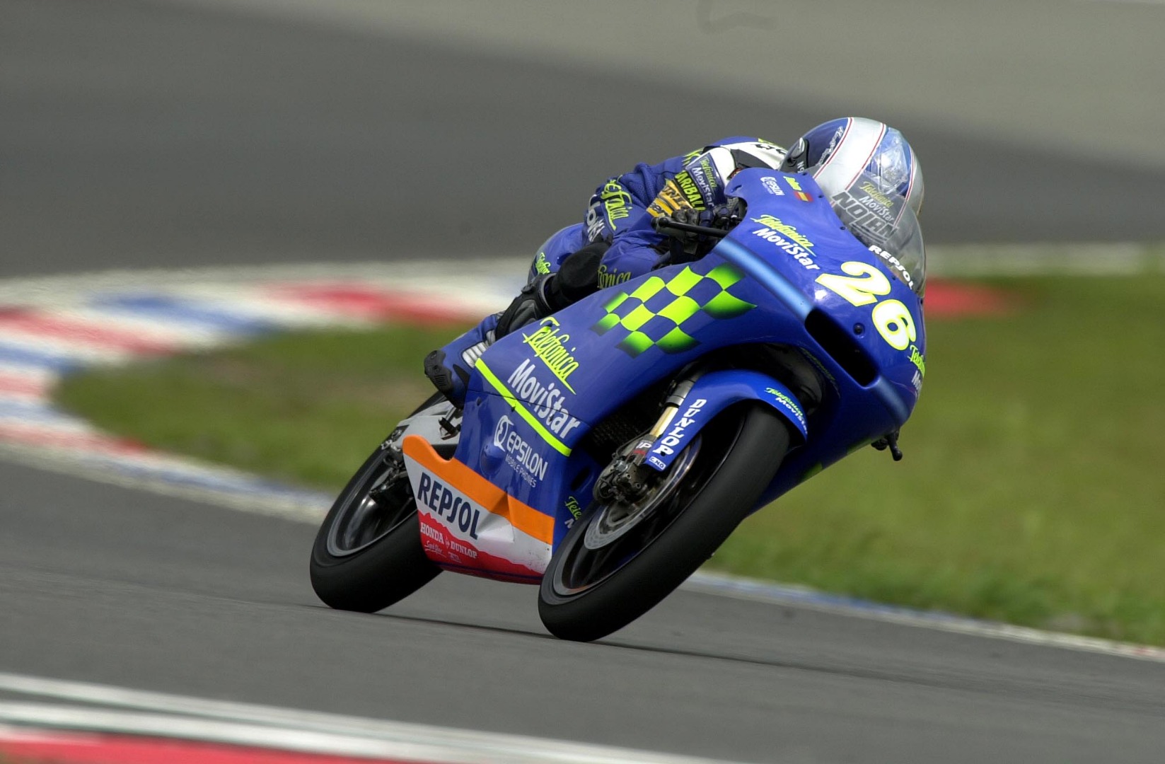 Pedrosa durante la carrera de Assen 2002