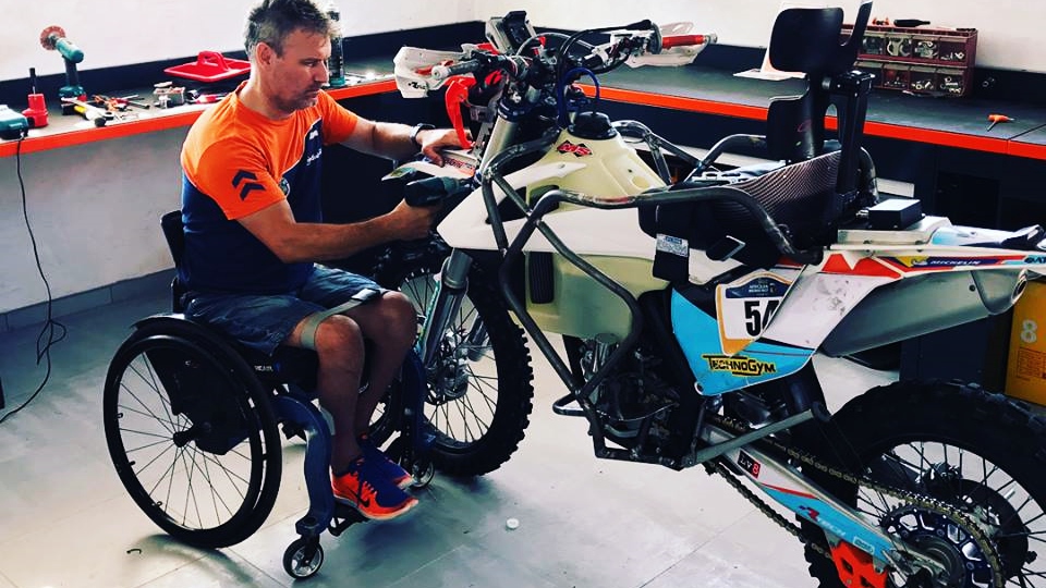 Nicola Dutto será el primer piloto parapléjico en correr el Dakar en moto