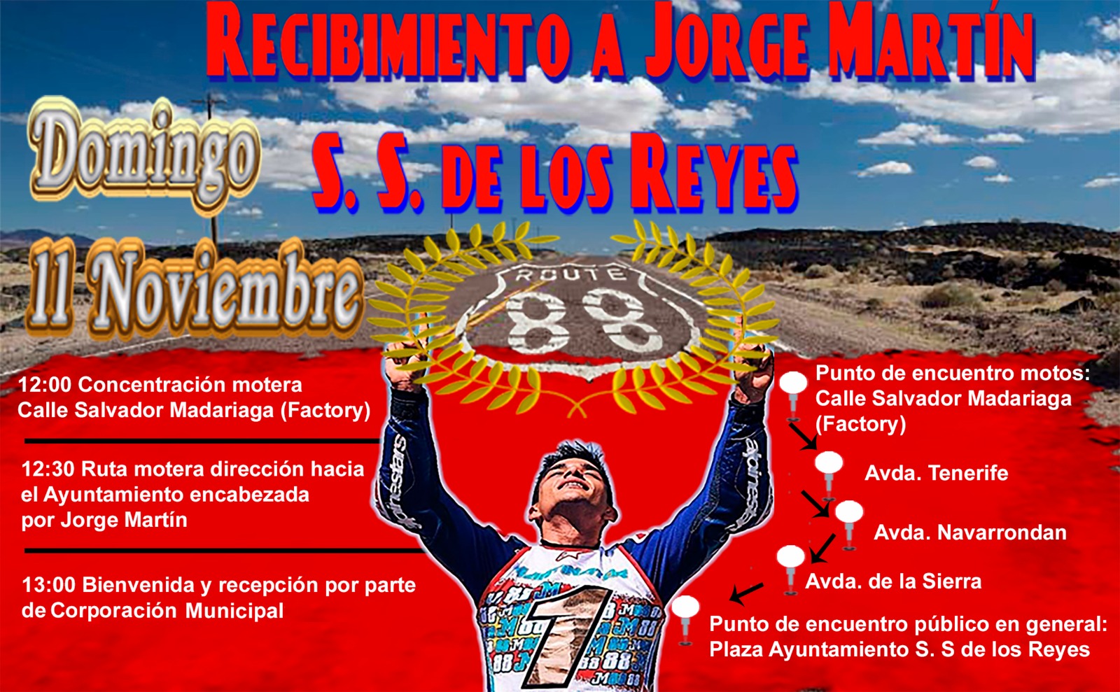 Homenaje a Jorge Martín en San Sebastián de los Reyes
