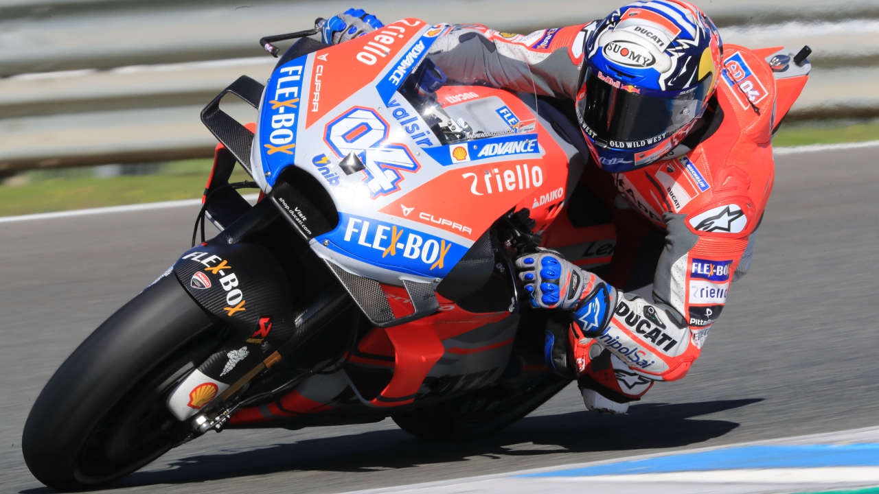 Danilo Petrucci y las Ducati lideran el primer día del test de MotoGP 2019 en Jerez