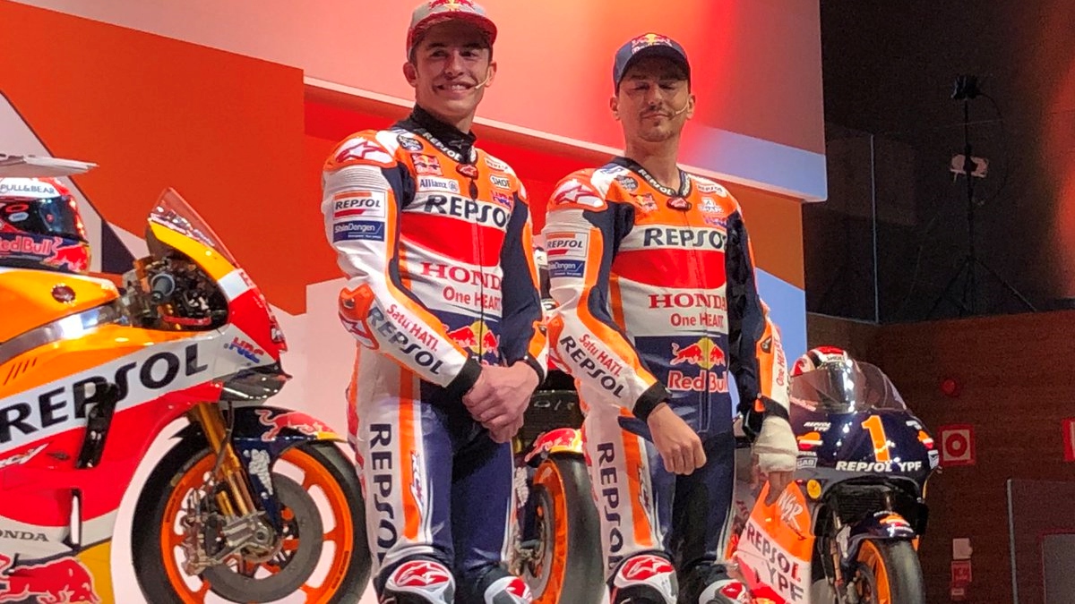 Honda presenta la RC213V para MotoGP 2019 con Marc Márquez y Jorge Lorenzo