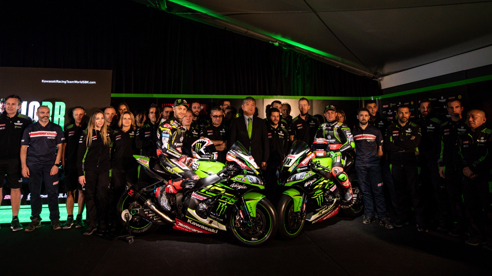 Jonathan Rea y Leon Haslam desvelan la Kawasaki ZX-10RR para Superbike 2019