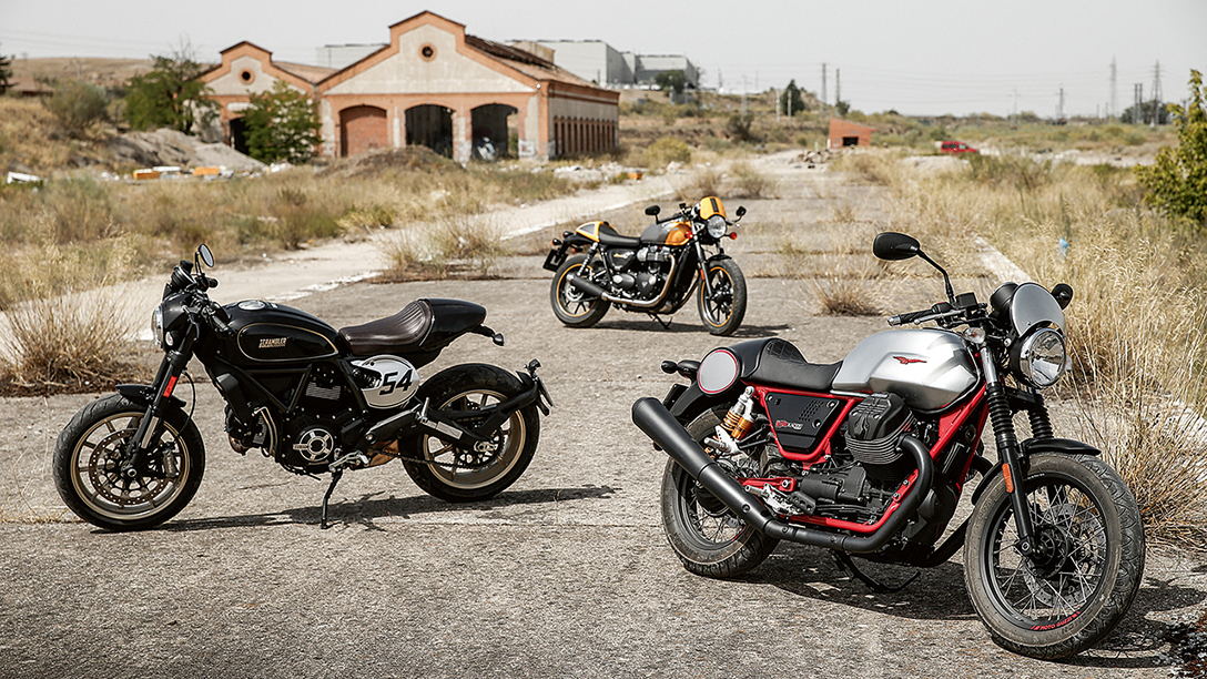Comparativa Cafe Racer, Ducati Scrambler Café Racer vs Moto Guzzi V7 III Racer vs Triumph Street Cup