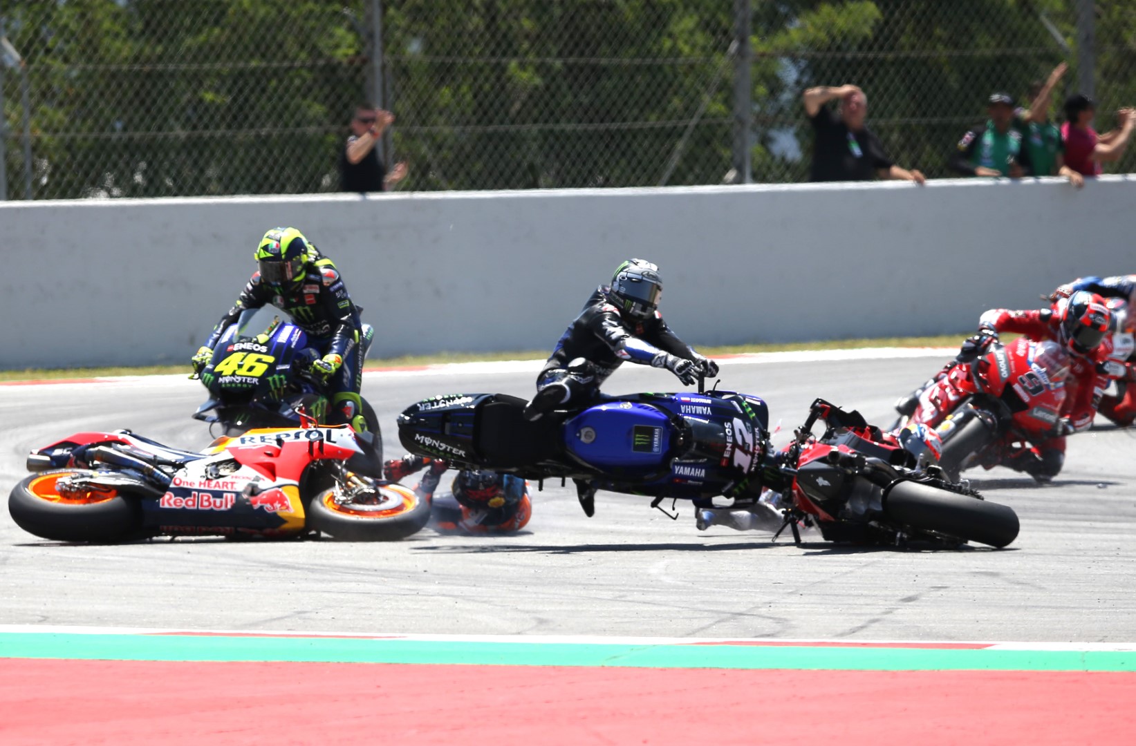 MotoGP 2019: con menos lluvia hay menos caídas