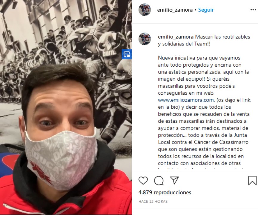 El colectivo de la moto activa su solidaridad contra el Covid-19
