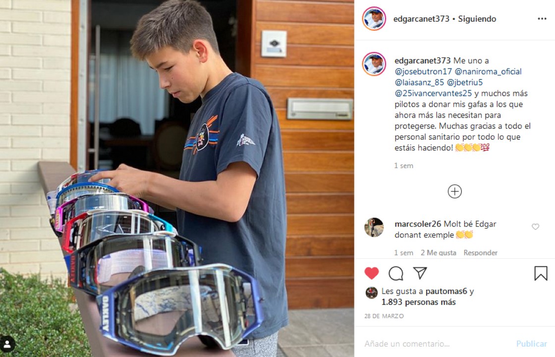 El colectivo de la moto activa su solidaridad contra el Covid-19