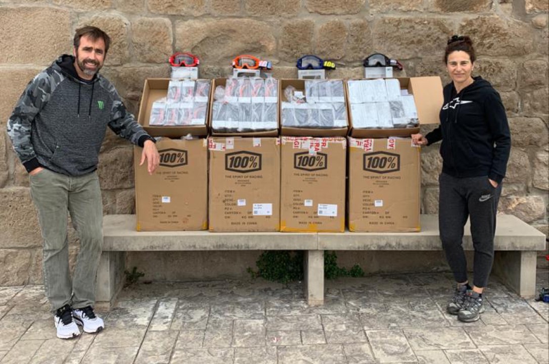 El colectivo de la moto activa su solidaridad contra el Covid-19