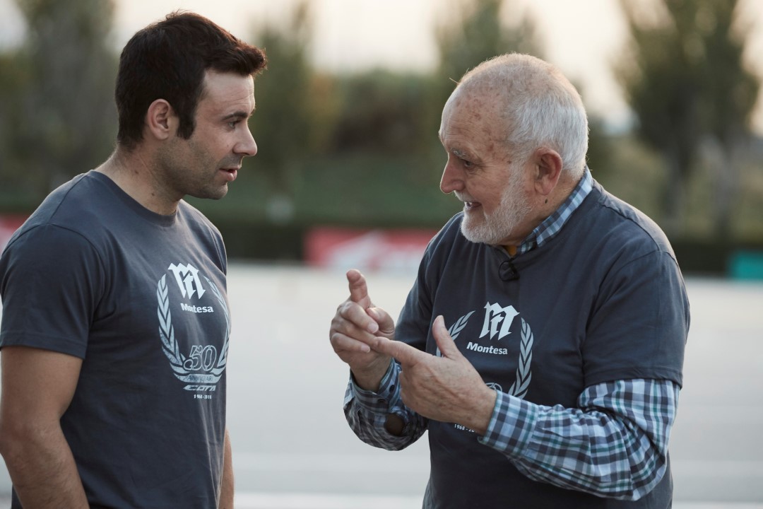 Pere Pi y Toni Bou. Encuentro de dos pilotos leyenda de Montesa