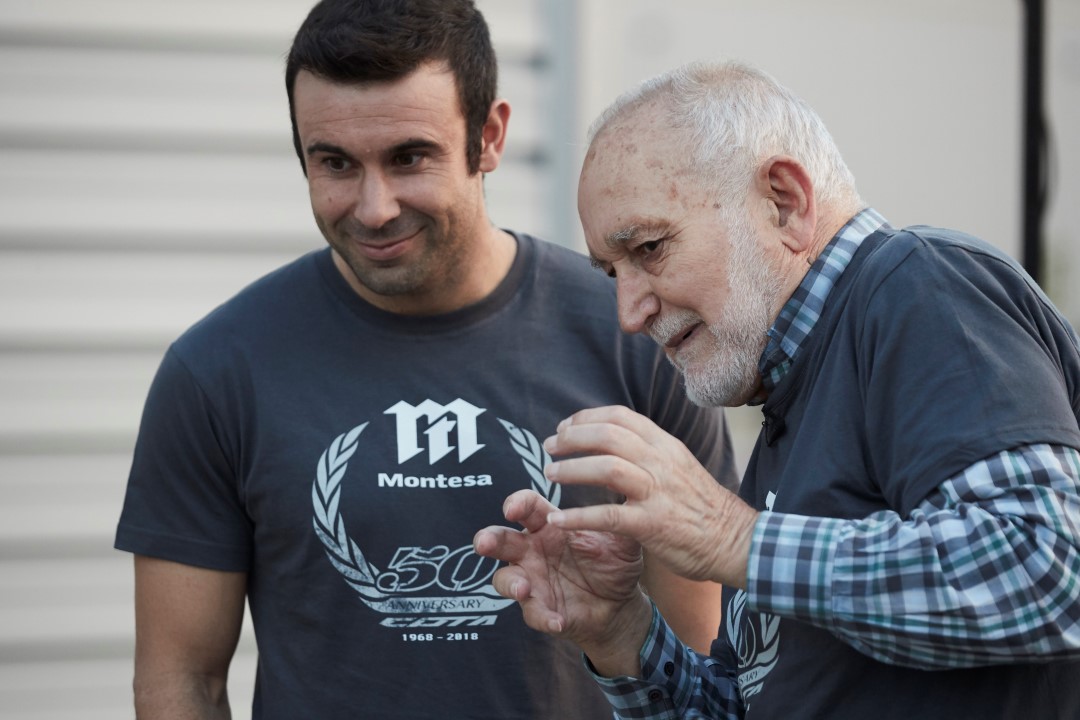 Pere Pi y Toni Bou. Encuentro de dos pilotos leyenda de Montesa