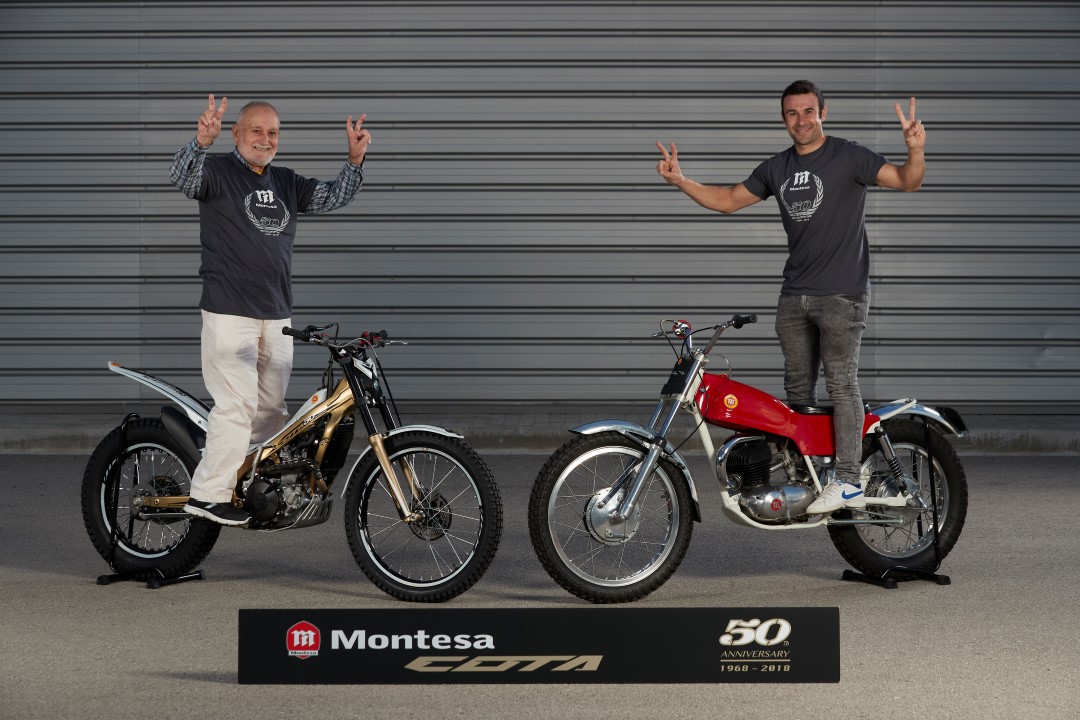 Pere Pi y Toni Bou. Encuentro de dos pilotos leyenda de Montesa