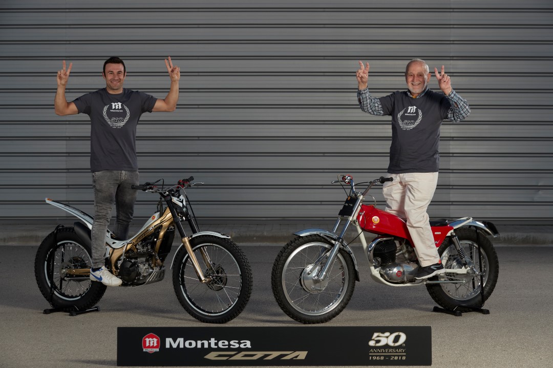 Pere Pi y Toni Bou. Encuentro de dos pilotos leyenda de Montesa