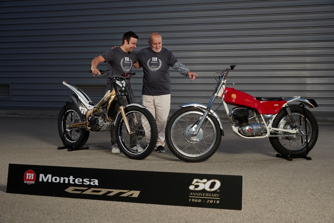 Pere Pi y Toni Bou. Encuentro de dos pilotos leyenda de Montesa