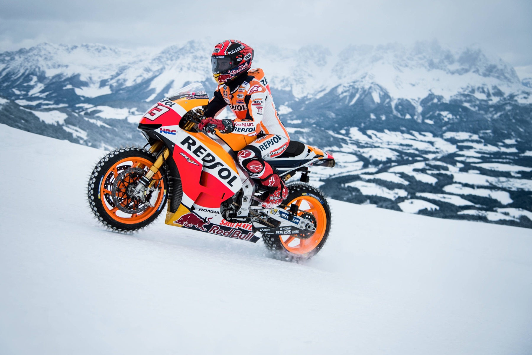 Marc Márquez en los Alpes